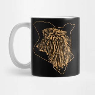 Kenya - Lion Silhouette - Cat in Kenya / Afrika Mug